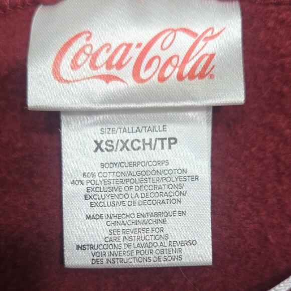 Coca-Cola Burgundy Sweatshirt with White Logo - Picture 5 of 6